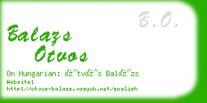 balazs otvos business card